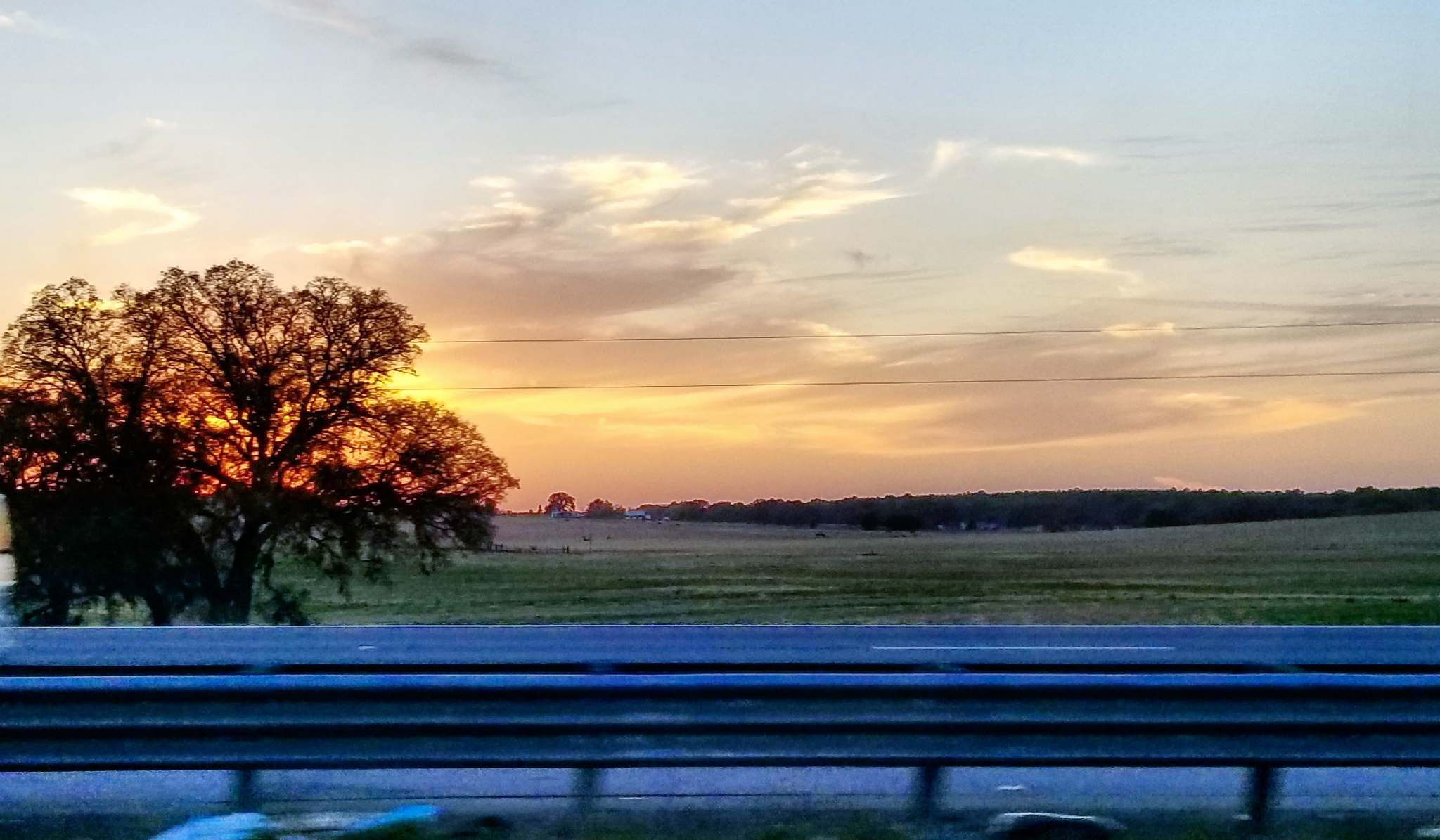 Sunset over the Ocala hills